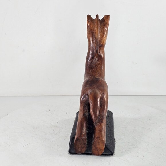 Handcrafted Wooden Horse Sculpture Jumping By W.L. Bill Payne Oklahoma Folk Art - Picture 9 of 11